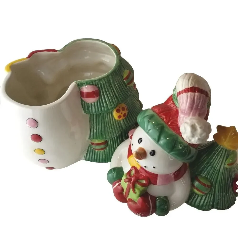 Cookie Jar Fitz & Floyd Snowflake Jake  12